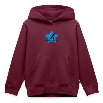 Langlaufen / Langlauf / eislaufen / Langläufer - Kinder Premium Organic Hoodie - Burgunderrot - Vorne - AI Model Kid Female (0cm)