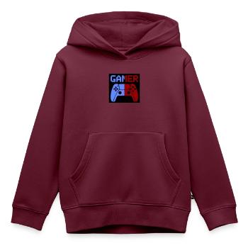 gamer controller - Kinder Premium Organic Hoodie - Burgunderrot - Vorne - AI Model Kid Female (0cm)