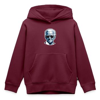 Joe Biden 2024 - Kinder Premium Organic Hoodie - Burgunderrot - Vorne - AI Model Kid Female (0cm)