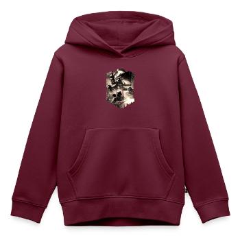 Computer-PC-Spieltechnologie Gamer-Gaming Modern - Kinder Premium Organic Hoodie - Burgunderrot - Vorne - AI Model Kid Female (0cm)