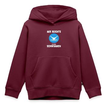 Schwimm Athlet Schwimmer Schwimmen Schwimmtraining - Kinder Premium Organic Hoodie - Burgunderrot - Vorne - AI Model Kid Female (0cm)