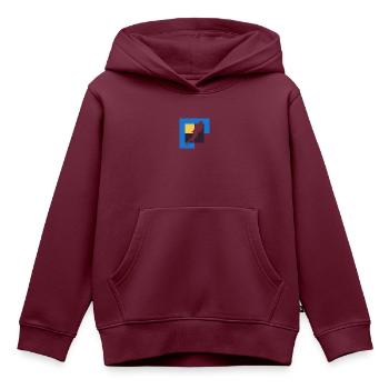 American Football Quarterback Footballer - Kinder Premium Organic Hoodie - Burgunderrot - Vorne - AI Model Kid Female (0cm)