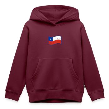 Chile - Kinder Premium Organic Hoodie - Burgunderrot - Vorne - AI Model Kid Female (0cm)