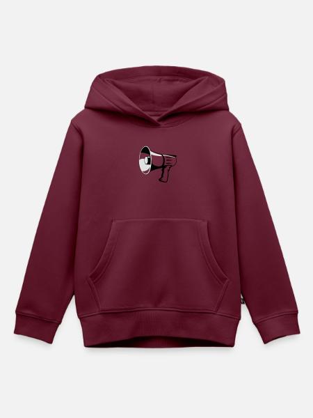 Megaphon - Kinder Premium Organic Hoodie - Burgunderrot
