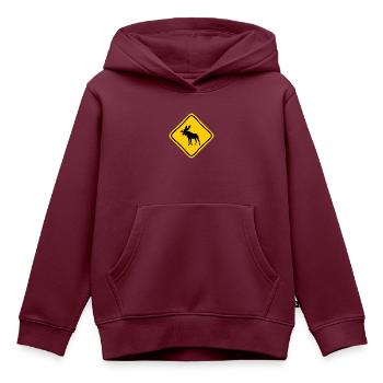Caribou - Kinder Premium Organic Hoodie - Burgunderrot - Vorne - AI Model Kid Female (0cm)
