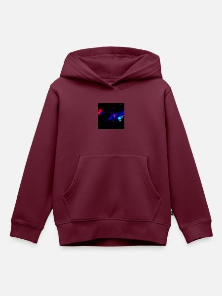 Weltraum Auto - Kinder Premium Organic Hoodie - Burgunderrot