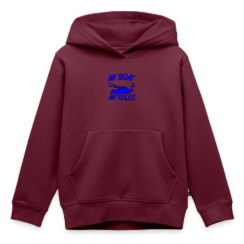 Boot - Kinder Premium Organic Hoodie - Burgunderrot - Vorne - AI Model Kid Female (0cm)