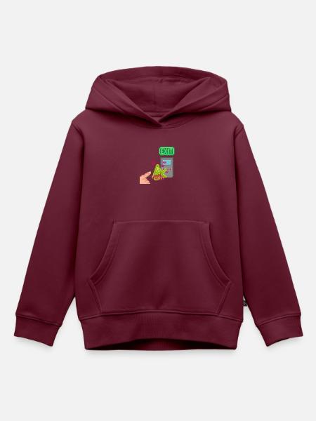 TOXIZITÄT AUßEN - Kinder Premium Organic Hoodie - Burgunderrot