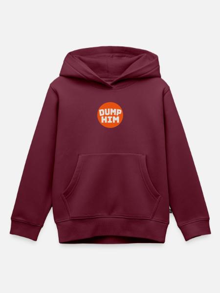 dump him Zitat Logo - Kinder Premium Organic Hoodie - Burgunderrot