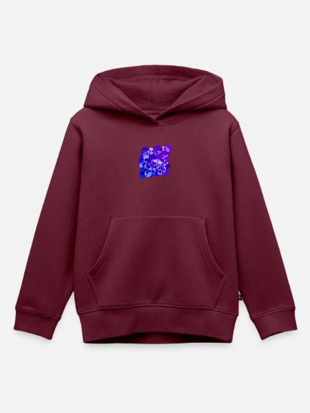Circles - Kinder Premium Organic Hoodie - Burgunderrot