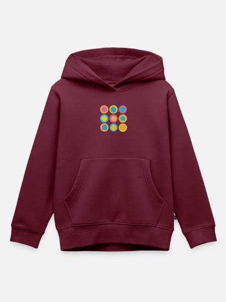 dotdotdot - Kinder Premium Organic Hoodie - Burgunderrot
