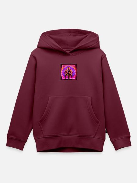Babes - Kinder Premium Organic Hoodie - Burgunderrot