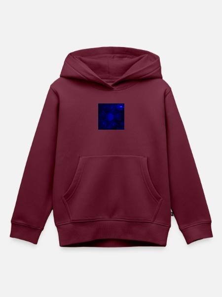 ELEKTRISCHER STERNENMOND - Kinder Premium Organic Hoodie - Burgunderrot