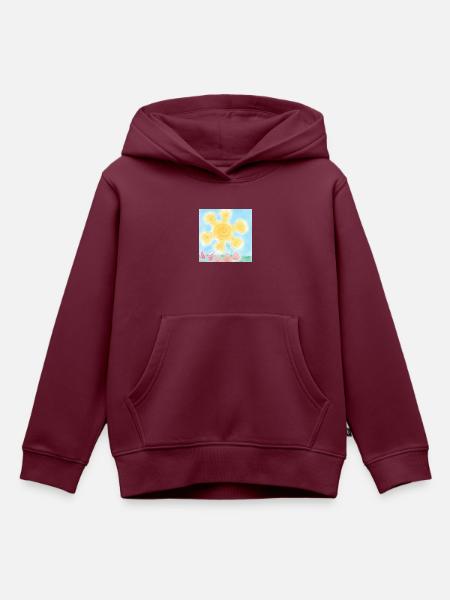 SONNE AUF PYRAMIDEN - Kinder Premium Organic Hoodie - Burgunderrot