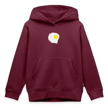 Spiegelei - Kinder Premium Organic Hoodie - Burgunderrot - Vorne - AI Model Kid Female (0cm)
