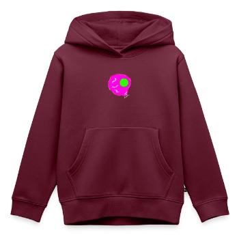 Fosfi Spiegelei - Kinder Premium Organic Hoodie - Burgunderrot - Vorne - AI Model Kid Female (0cm)