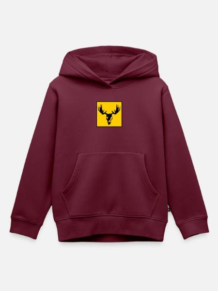 Elch-Sake - Kinder Premium Organic Hoodie - Burgunderrot