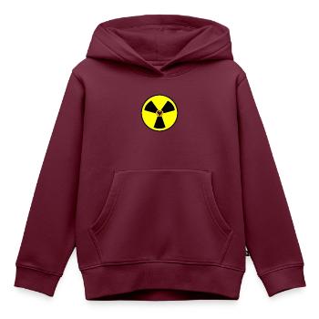 Radioaktive Gefahr - Kinder Premium Organic Hoodie - Burgunderrot - Vorne - AI Model Kid Female (0cm)