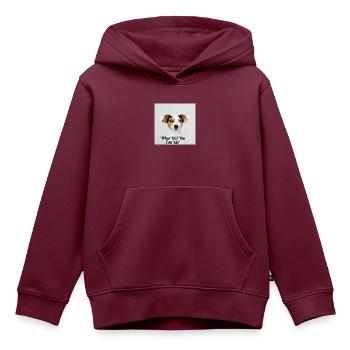 Verrückter Russell - Kinder Premium Organic Hoodie - Burgunderrot - Vorne - AI Model Kid Female (0cm)