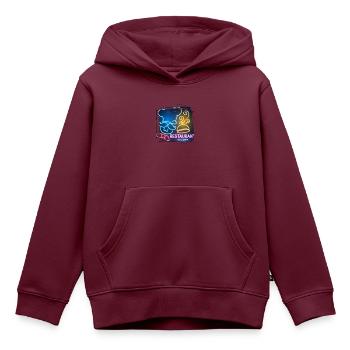 sommer strand strand retro meer neon licht eng - Kinder Premium Organic Hoodie - Burgunderrot - Vorne - AI Model Kid Female (0cm)