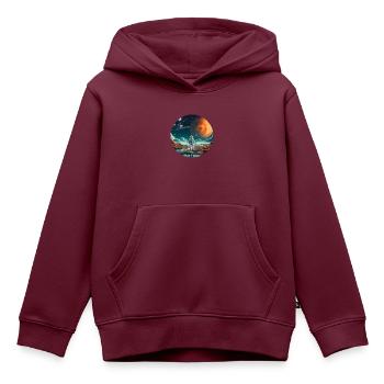 Spaceman um All, Astronauten Geschenk - Kinder Premium Organic Hoodie - Burgunderrot - Vorne - AI Model Kid Female (0cm)