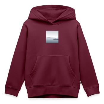 Bedrohte Tiere, Eisbär-Illustration, Erderwärmung - Kinder Premium Organic Hoodie - Burgunderrot - Vorne - AI Model Kid Female (0cm)
