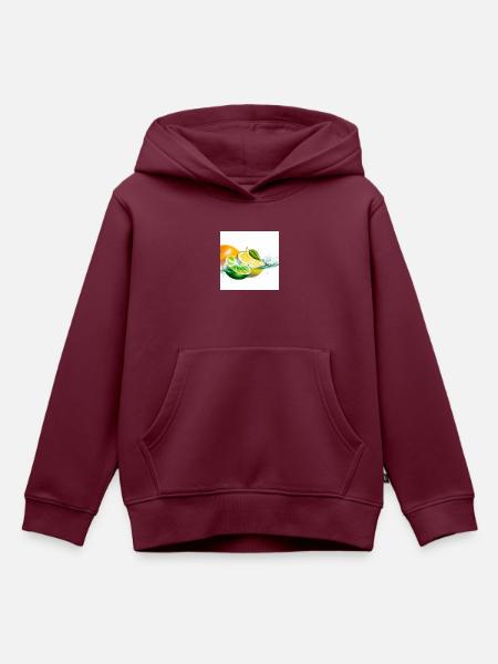 Zitrusfrüchte Splash - Kinder Premium Organic Hoodie - Burgunderrot