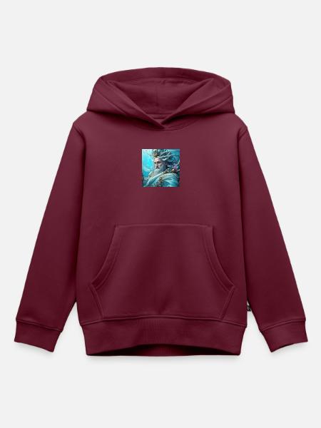 Neptun - Kinder Premium Organic Hoodie - Burgunderrot