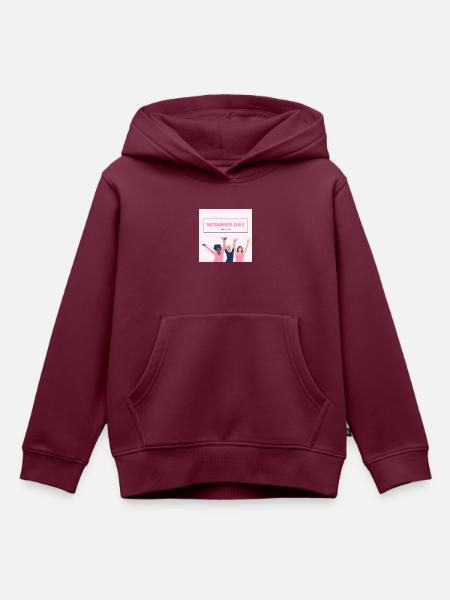 Women‘s day - Kinder Premium Organic Hoodie - Burgunderrot
