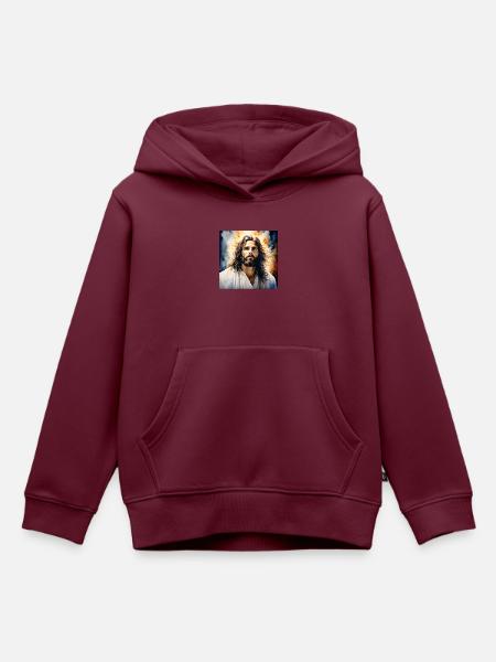 Jesus - Kinder Premium Organic Hoodie - Burgunderrot