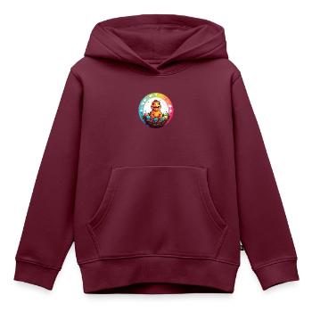 Dinobaby kleiner Dinosaurier im Osternest - Kinder Premium Organic Hoodie - Burgunderrot - Vorne - AI Model Kid Female (0cm)