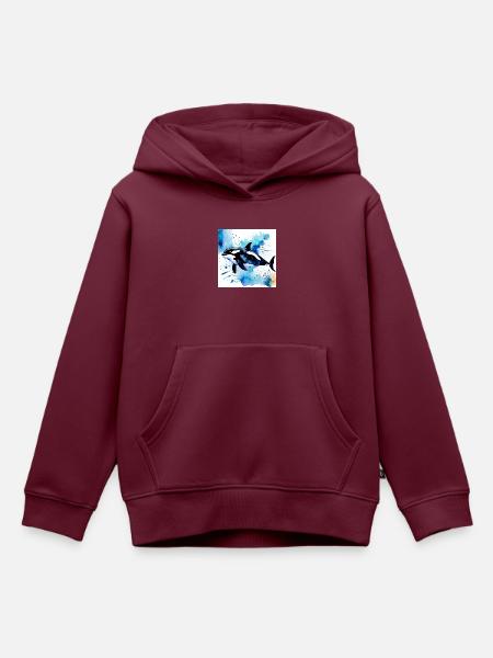Orka stilistisch - Kinder Premium Organic Hoodie - Burgunderrot