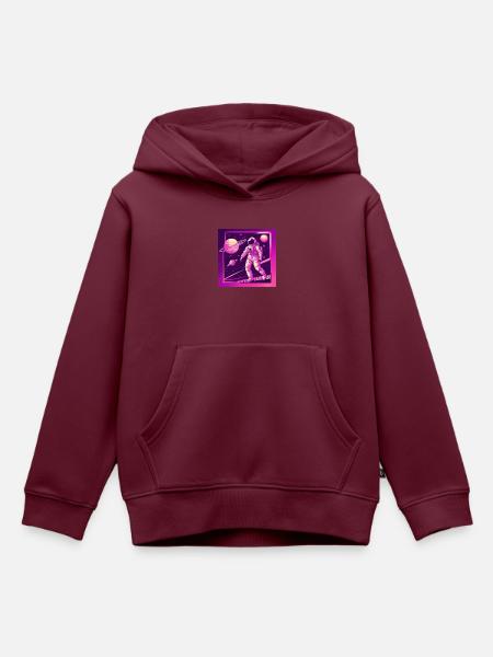 Dancing in Space - Kinder Premium Organic Hoodie - Burgunderrot