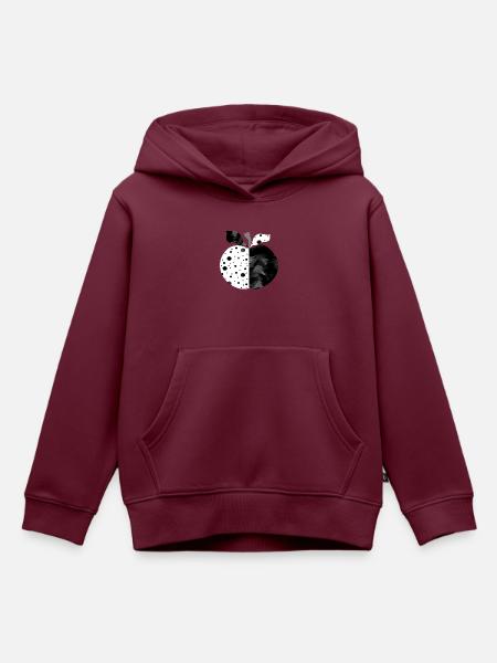 Apfel - Kinder Premium Organic Hoodie - Burgunderrot