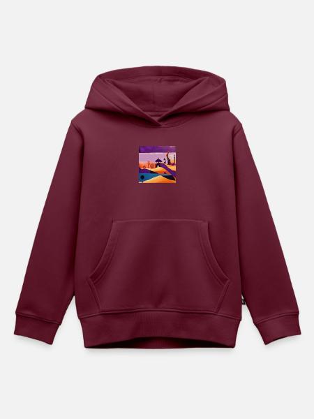 Leben in der Wüste - Kinder Premium Organic Hoodie - Burgunderrot