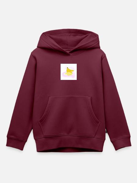 Bananen - Kinder Premium Organic Hoodie - Burgunderrot