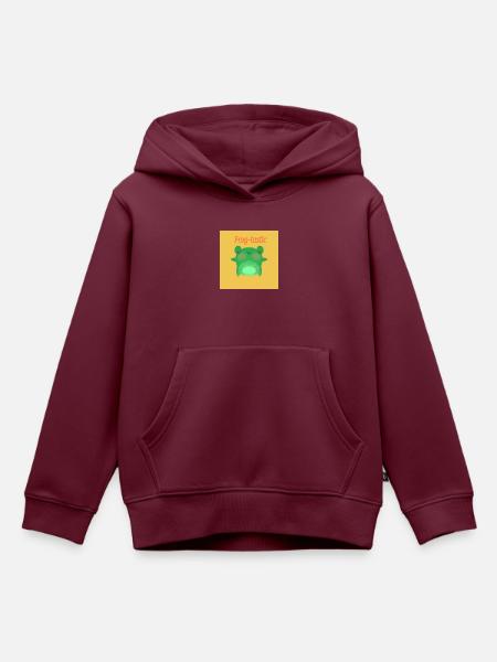 Frog-tastic - Kinder Premium Organic Hoodie - Burgunderrot