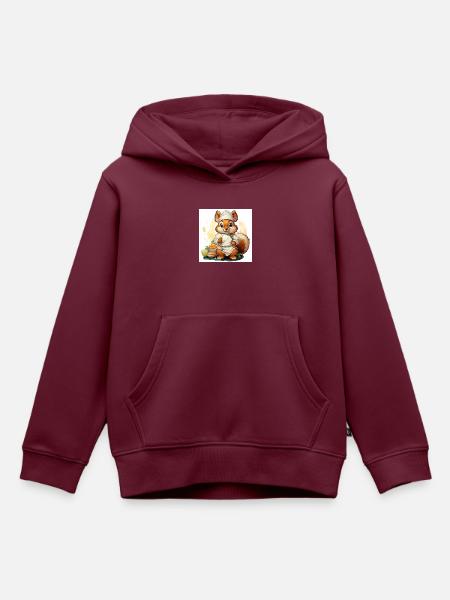 Das kulinarische Eichhörnchen - Kinder Premium Organic Hoodie - Burgunderrot