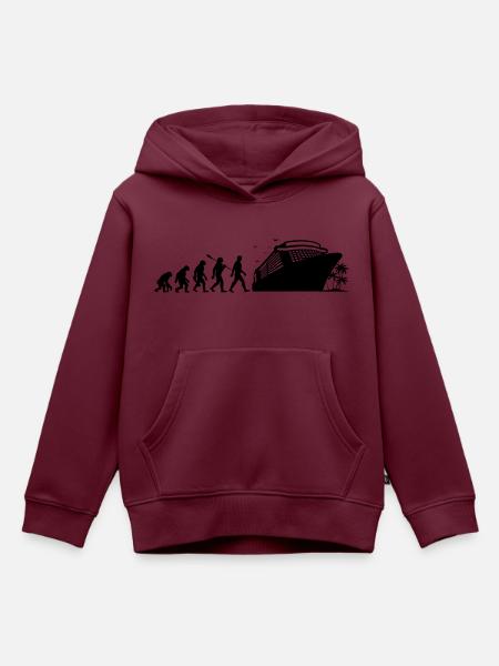 Evolution Kreuzfahrt - Schiffsreise - Urlaub - Kinder Premium Organic Hoodie - Burgunderrot