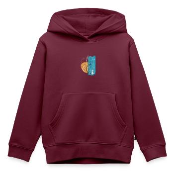 Ruhige Zen-Kunst #zen #modern - Kinder Premium Organic Hoodie - Burgunderrot - Vorne - AI Model Kid Female (0cm)