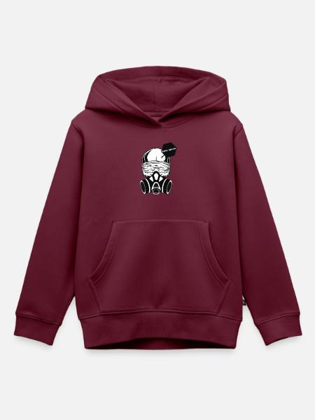 FPV-Head Logo - Kinder Premium Organic Hoodie - Burgunderrot