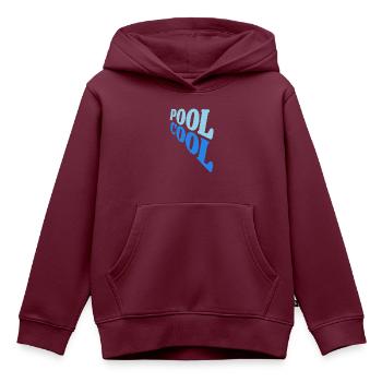 pool cool - Kinder Premium Organic Hoodie - Burgunderrot - Vorne - AI Model Kid Female (0cm)