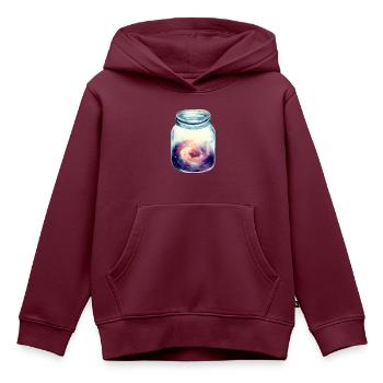 Platz in einem Glas - Kinder Premium Organic Hoodie - Burgunderrot - Vorne - AI Model Kid Female (0cm)