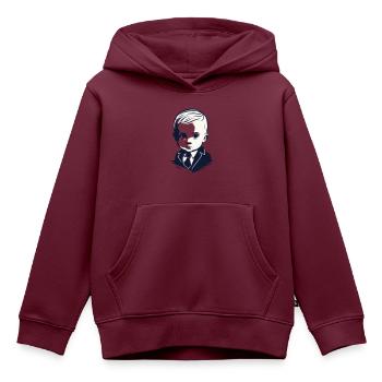 Junger Gentleman - Kinder Premium Organic Hoodie - Burgunderrot - Vorne - AI Model Kid Female (0cm)
