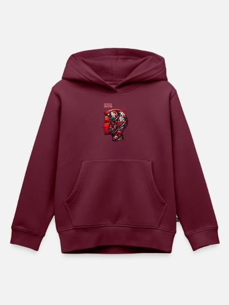 Artistic Vision - Kinder Premium Organic Hoodie - Burgunderrot