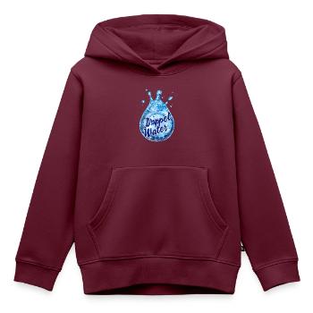 Wassertropfen - Kinder Premium Organic Hoodie - Burgunderrot - Vorne - AI Model Kid Female (0cm)
