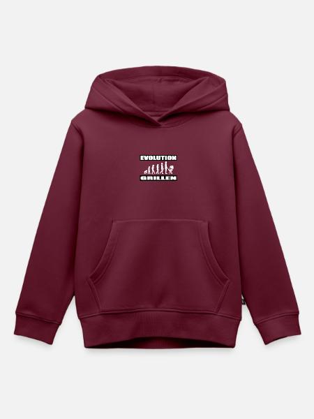 BBQ - Kinder Premium Organic Hoodie - Burgunderrot