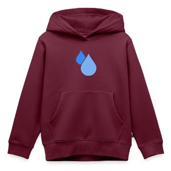 Wassertropfen - Kinder Premium Organic Hoodie - Burgunderrot - Vorne - AI Model Kid Female (0cm)