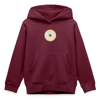 donut - Kinder Premium Organic Hoodie - Burgunderrot - Vorne - AI Model Kid Female (0cm)