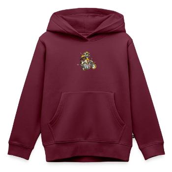 Geheimagent Morris und sein Team im Einsatz - Kinder Premium Organic Hoodie - Burgunderrot - Vorne - AI Model Kid Female (0cm)